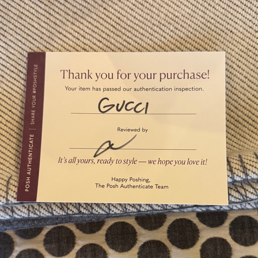 Gucci Authentication Card with Cream and Brown Accents